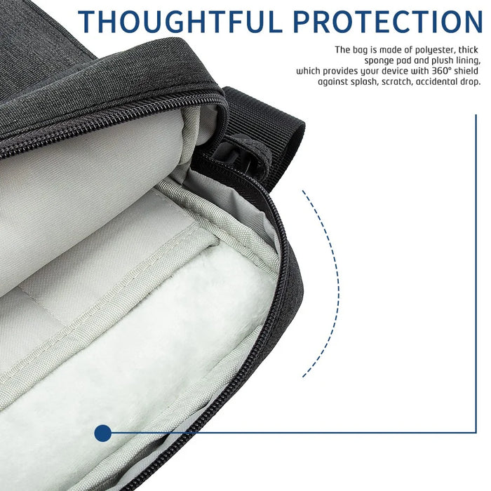 MA483 11-inch Tablet Waterproof Sleeve Shoulder Bag Shockproof Handbag for iPad (Single Handle) - Dark Grey - 3