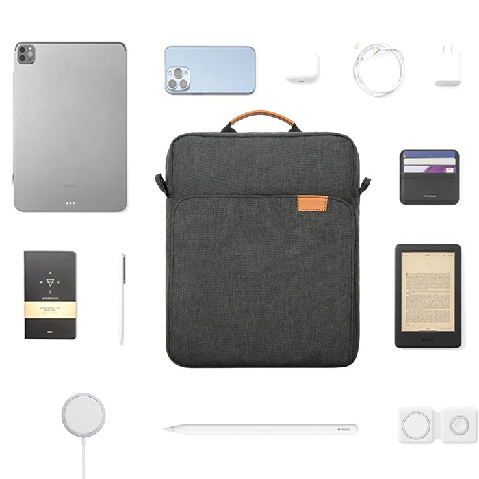 MA483 11-inch Tablet Waterproof Sleeve Shoulder Bag Shockproof Handbag for iPad (Single Handle) - Dark Grey - 4