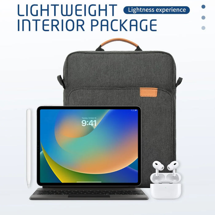 MA483 11-inch Tablet Waterproof Sleeve Shoulder Bag Shockproof Handbag for iPad (Single Handle) - Dark Grey - 5