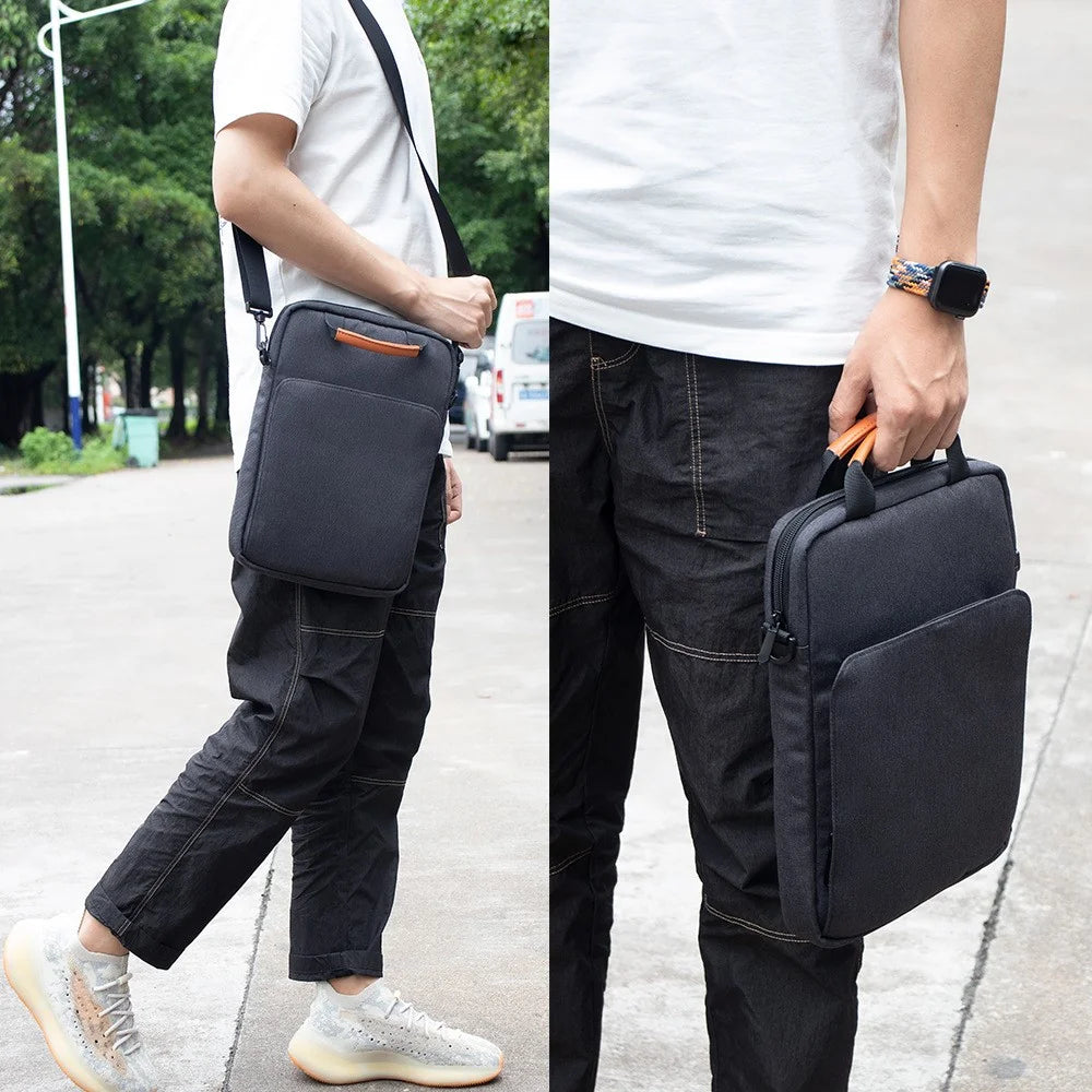 MA483 13.3-inch Laptop Bag Waterproof Tablet Sleeve Shoulder Bag Anti-scratch Handbag (Double Handle) - Dark Grey - 2