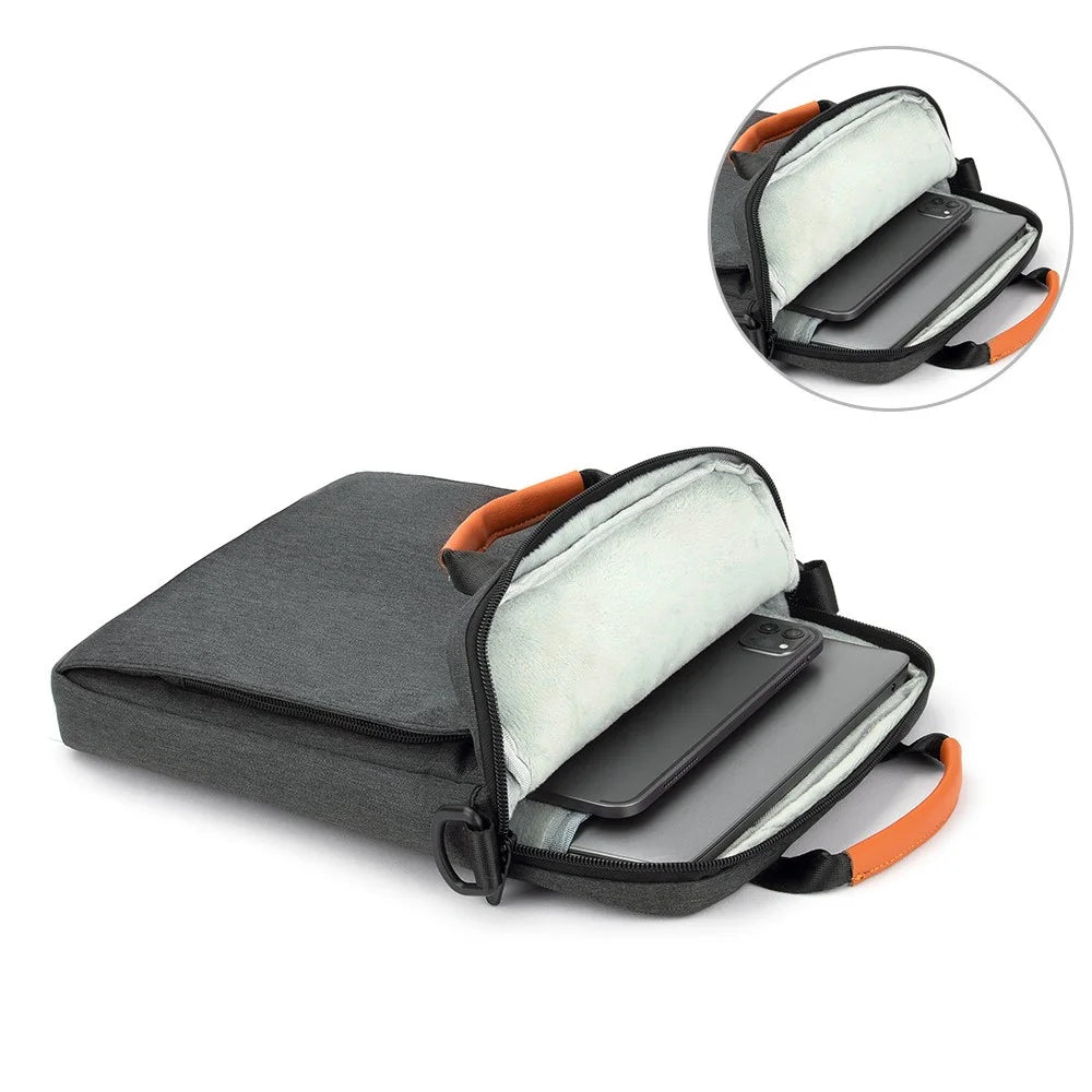MA483 13.3-inch Laptop Bag Waterproof Tablet Sleeve Shoulder Bag Anti-scratch Handbag (Double Handle) - Dark Grey - 3