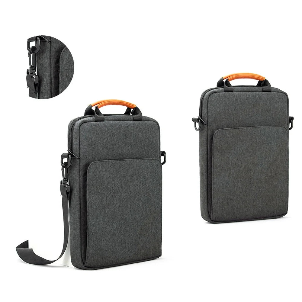 MA483 13.3-inch Laptop Bag Waterproof Tablet Sleeve Shoulder Bag Anti-scratch Handbag (Double Handle) - Dark Grey - 6