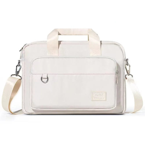 COPTON 14-15 inch Notebook Carrying Bag Handbag Travel Business Laptop Tote Crossbody Bag - Khaki - 1