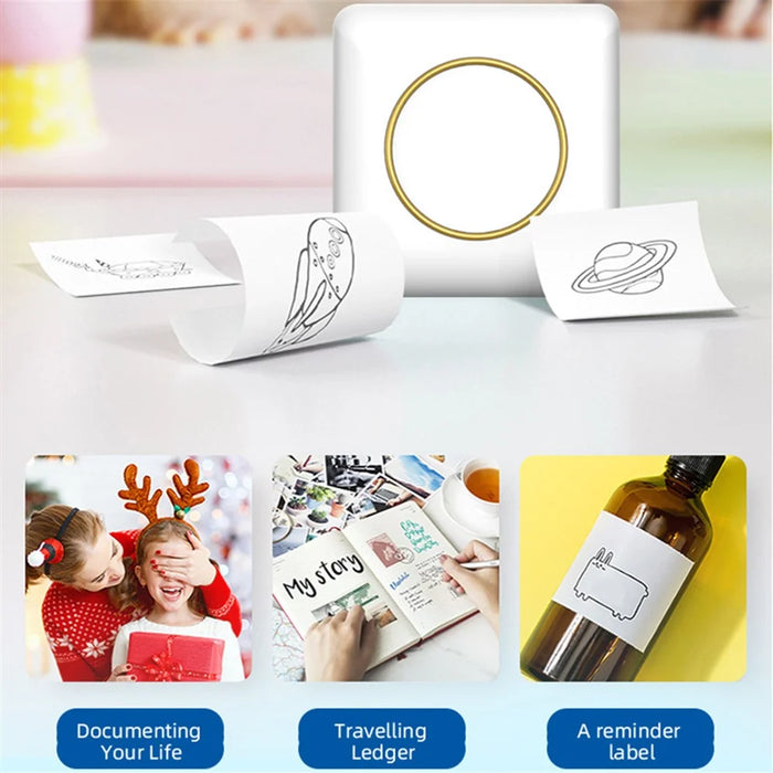 C20 Portable Mini Pocket Printer Bluetooth-compatible 5.0 Thermal Printer for Label, Picture Printing - 3