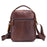BULLCAPTAIN 777 Top-Layer Cowhide Leather Retro Handbag Zipper Pocket Shoulder Bag Wallet Purse Clutch - Brown - 3