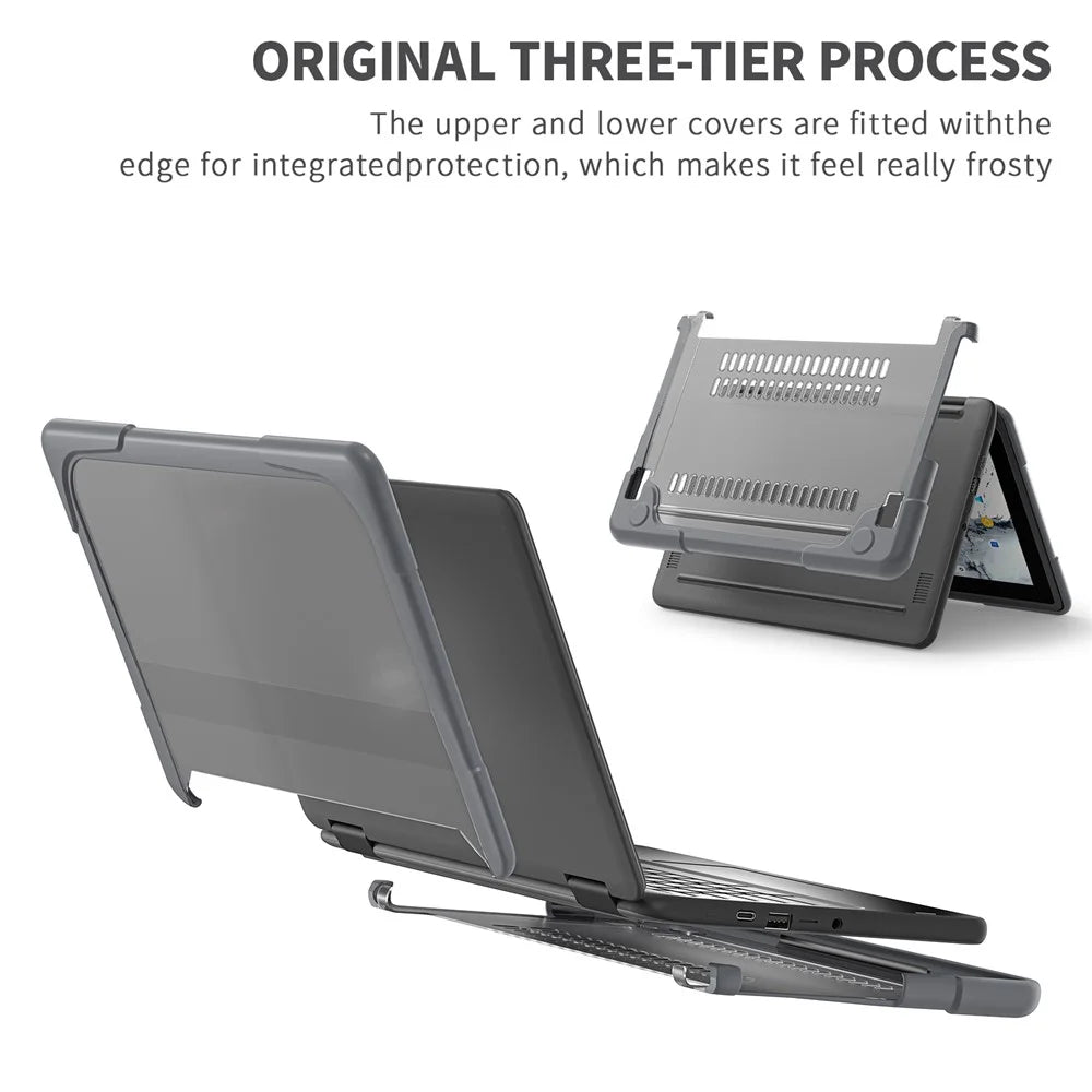 For Dell Chromebook 11.6-Inch 3100 / 3110 PC+TPU Laptop Case Anti-scratch Notebook Computer Upper+Lower Cover - 4