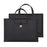 15 / 15.4 / 16 Inch Laptop Carrying Bag Handbag PU Leather Surface Protection Sleeve 3-Layer Notebook Computer Pouch - Black - 1