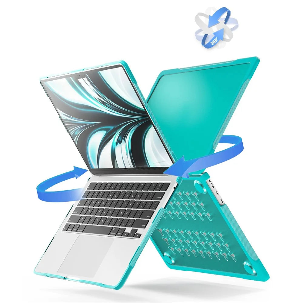 For MacBook Pro 13 inch (2016) A1706 A1708 / (2018) A1989 / (2019) A2159 / (2020) A2289 A2251 A2338 (M1 / M2) Sailor Series Laptop Case PC+TPU Cover - Baby Blue - 3