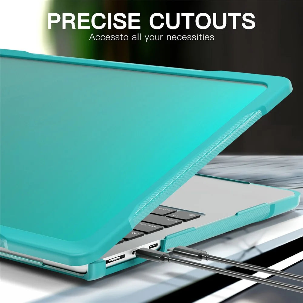 For MacBook Pro 13 inch (2016) A1706 A1708 / (2018) A1989 / (2019) A2159 / (2020) A2289 A2251 A2338 (M1 / M2) Sailor Series Laptop Case PC+TPU Cover - Baby Blue - 4