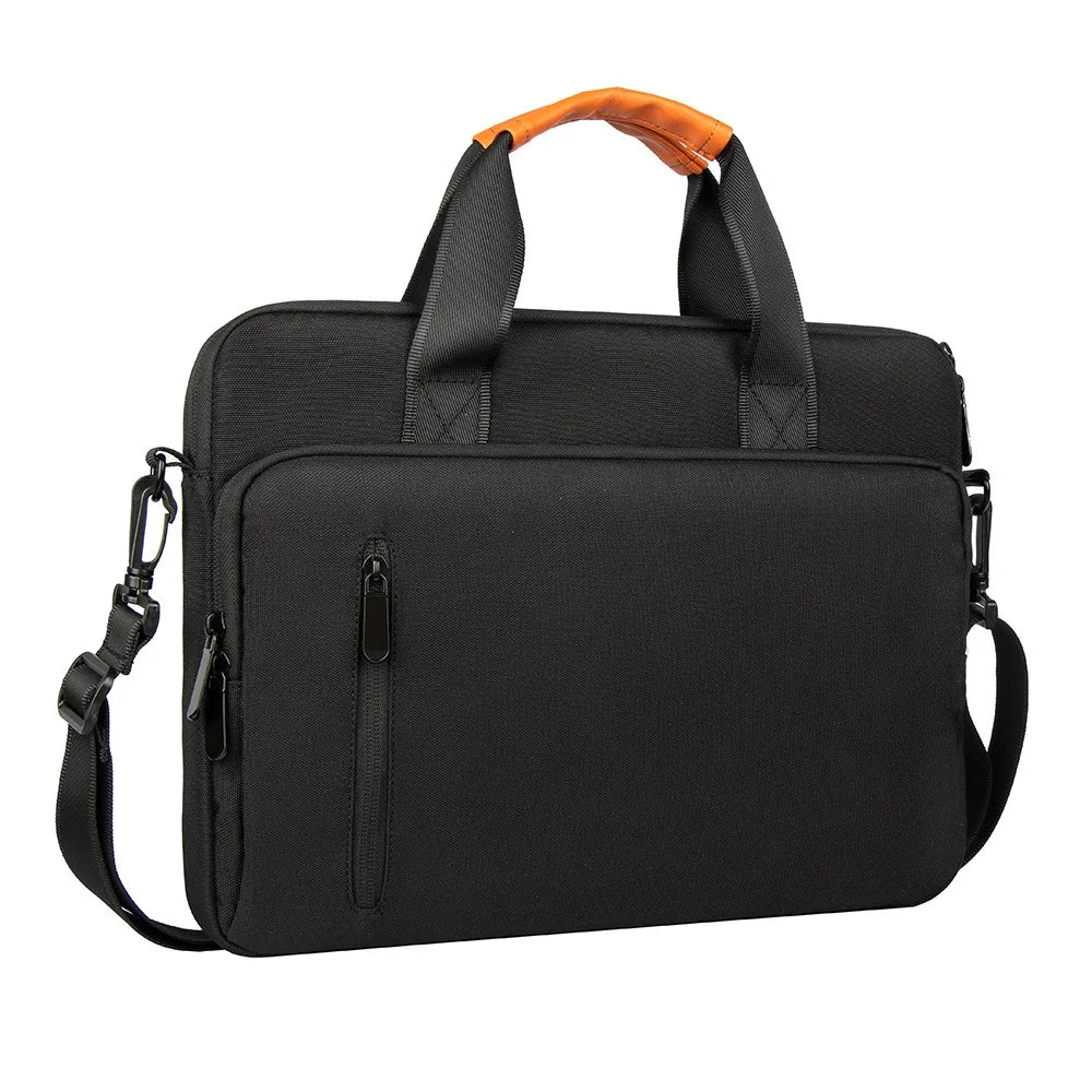 MA532 15-15.6 Inch Laptop Handbag Polyester+Fleece Notebook Computer Shoulder Bag Business Messenger Tote Bag - 1
