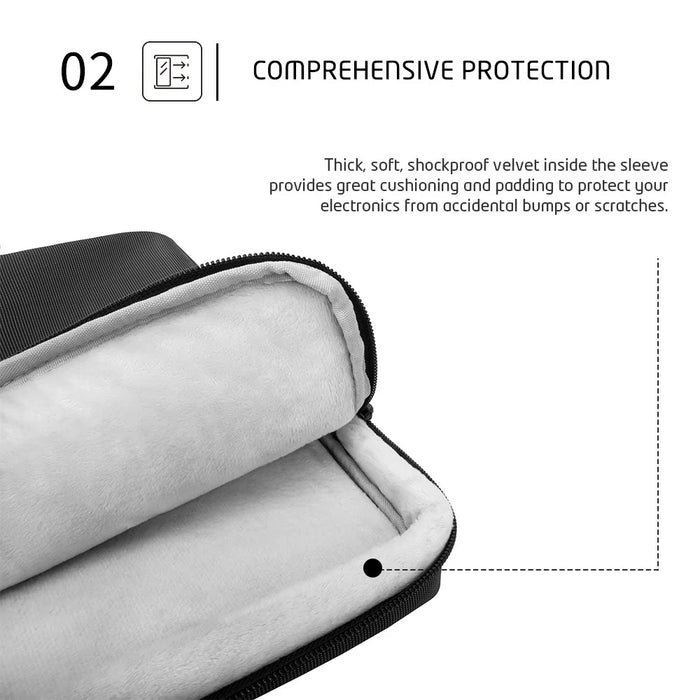 MA536 15-15.6 Inch Notebook Computer Handbag Polyester+Fleece Laptop Shoulder Bag Business Messenger Tote Bag - 5