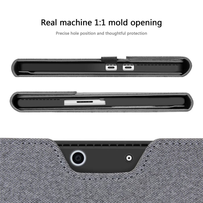 For Microsoft Surface Pro 9 Microfiber Leather Tablet Case Flip Stand Protective Cover with Pen Holder - 4