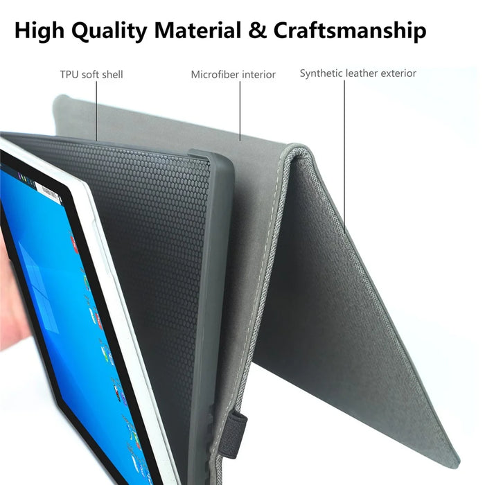 For Microsoft Surface Pro 9 Microfiber Leather Tablet Case Flip Stand Protective Cover with Pen Holder - 7