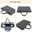 13.3 / 14 inch Laptop Sleeve PU Leather Handbag Sleeve Notebook Computer Bag Storage Water-Repellent Pouch - Grey - 7