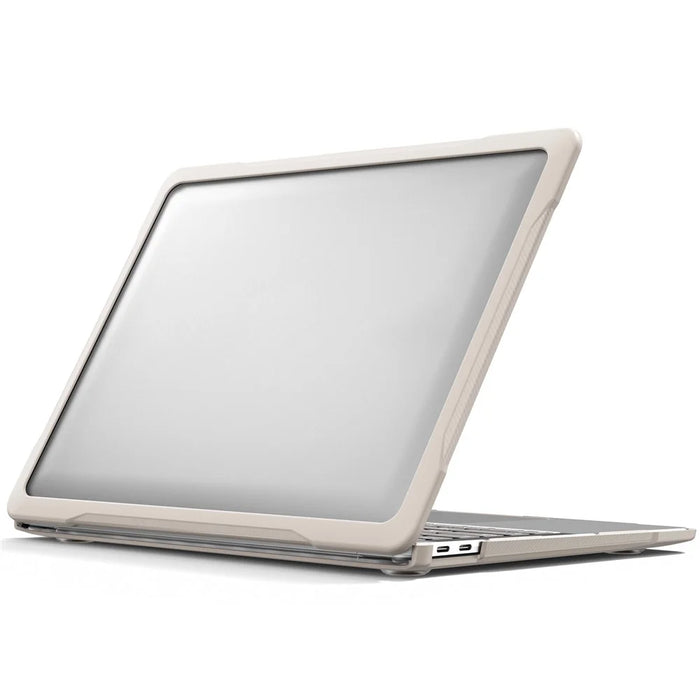 For MacBook Air 13 inch (2018) A1932  /  (2020) A2337 M1 A2179 Shockproof PC+TPU Cover Anti-Drop Laptop Case - Khaki - 1