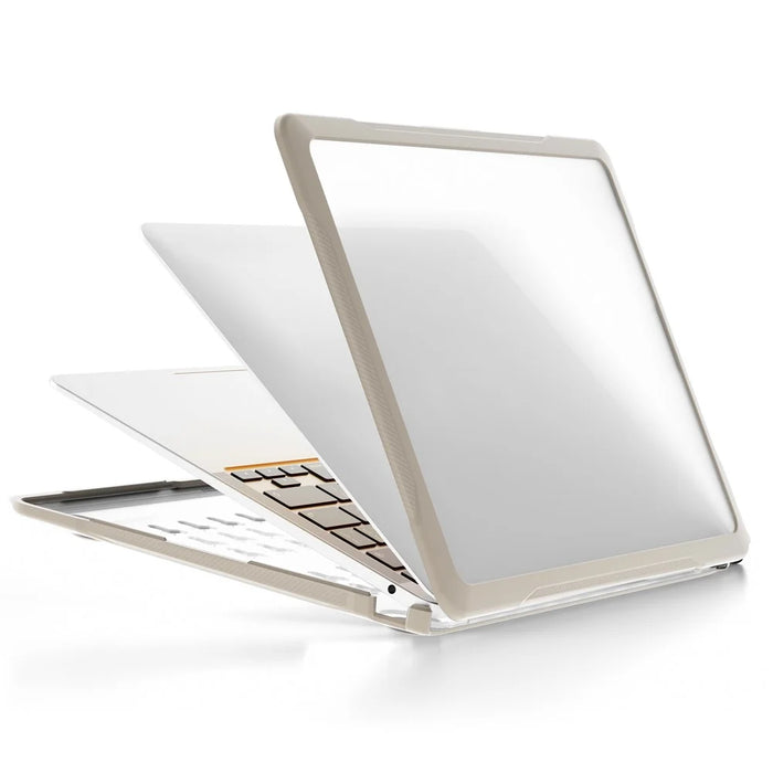 For MacBook Air 13 inch (2018) A1932  /  (2020) A2337 M1 A2179 Shockproof PC+TPU Cover Anti-Drop Laptop Case - Khaki - 4