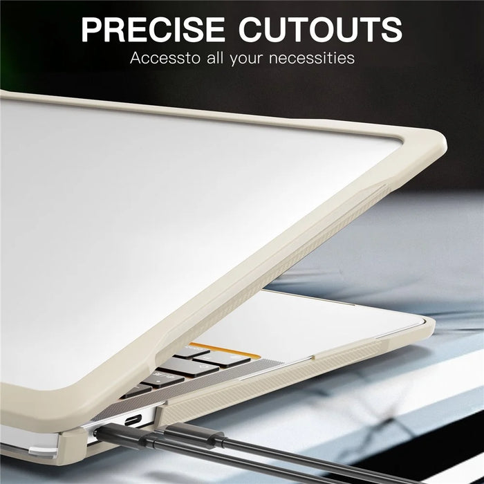 For MacBook Air 13 inch (2018) A1932  /  (2020) A2337 M1 A2179 Shockproof PC+TPU Cover Anti-Drop Laptop Case - Khaki - 5