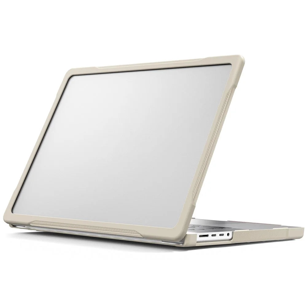 For MacBook Pro 16 inch (2026) A3429 A3428 / (2025) A3186 A3403 / (2024) A2991 / (2023) A2780 / (2021) A2485 PC+TPU Laptop Cover Anti-Drop Shockproof Case - Khaki - 1