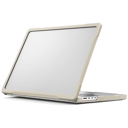 For MacBook Pro 16 inch (2026) A3429 A3428 / (2025) A3186 A3403 / (2024) A2991 / (2023) A2780 / (2021) A2485 PC+TPU Laptop Cover Anti-Drop Shockproof Case - Khaki - 1