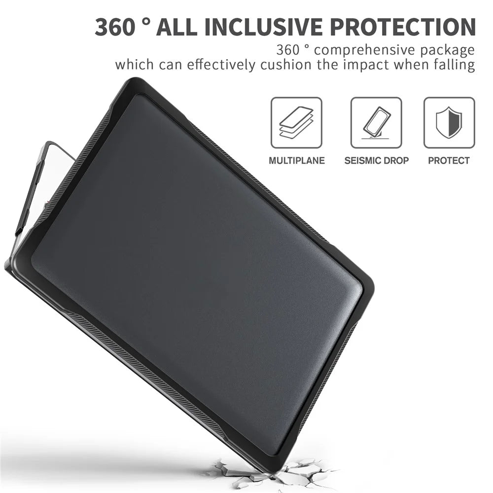 Sailor Series Laptop Case for MacBook Pro 13 inch (2016) A1706 A1708 / (2018) A1989 / (2019) A2159 / (2020) A2251 A2338 (M1 / M2) PC+TPU Shockproof Cover - Transparent Black - 3