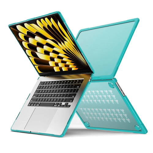 For Macbook Air 15 inch (2026) A3448 / (2025) A3241 / (2024) A311 / (2023) A2941 Sailor Series Laptop Case PC+TPU Anti-Scratch Notebook Cover - Baby Blue - 1