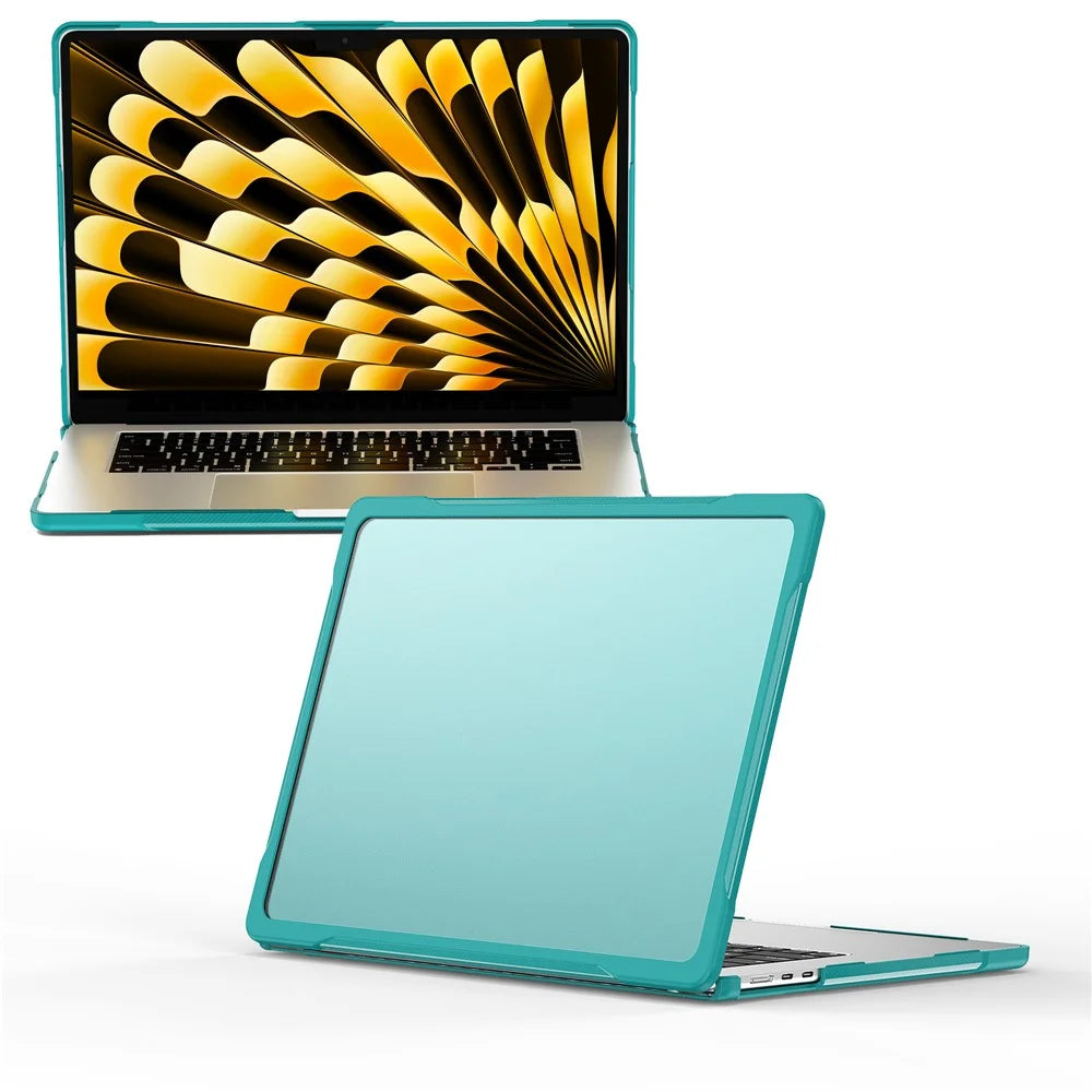 For Macbook Air 15 inch (2026) A3448 / (2025) A3241 / (2024) A311 / (2023) A2941 Sailor Series Laptop Case PC+TPU Anti-Scratch Notebook Cover - Baby Blue - 2