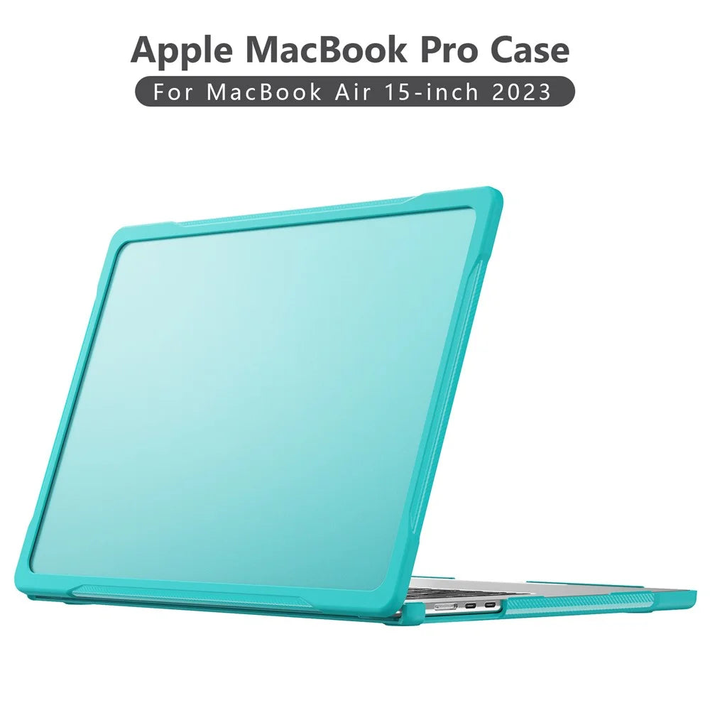 For Macbook Air 15 inch (2026) A3448 / (2025) A3241 / (2024) A311 / (2023) A2941 Sailor Series Laptop Case PC+TPU Anti-Scratch Notebook Cover - Baby Blue - 3