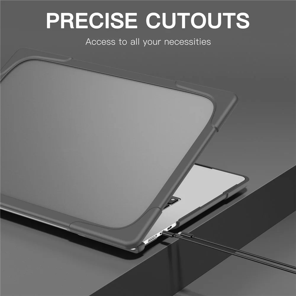 Laptop Case for Macbook Air 15 inch (2026) A3448 / (2025) A3241 / (2024) A311 / (2023) A2941 Stand Design Notebook Anti-Scratch Hard PC Cover - Grey - 4