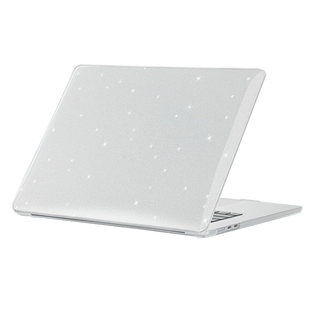 ENKAY HAT PRINCE For Macbook Air 15 inch (2026) A3448 / (2025) A3241 / (2024) A311 / (2023) A2941 Shockproof Hard PC Case Anti-Drop Glitter Laptop Cover - Transparent - 1