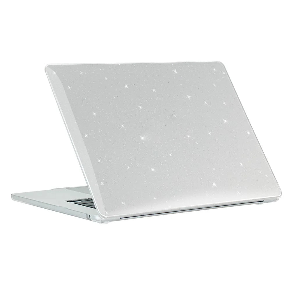 ENKAY HAT PRINCE For Macbook Air 15 inch (2026) A3448 / (2025) A3241 / (2024) A311 / (2023) A2941 Shockproof Hard PC Case Anti-Drop Glitter Laptop Cover - Transparent - 2