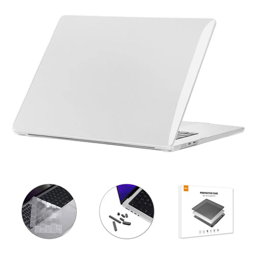 ENKAY HAT PRINCE For Macbook Air 15 inch (2025) / (2023) A2941 / A3114 (EU Version) Hard PC Laptop Case with TPU Film + Plugs - Transparent - 1
