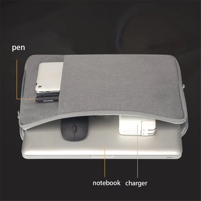 10.5-inch Shockproof Nylon Tote Tablet Bag Protective Sleeve Portable Storage Handbag - Grey - 2