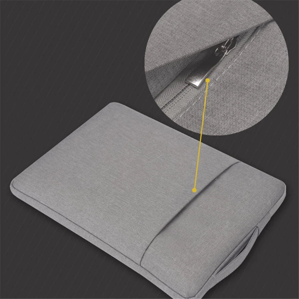 11-inch Notebook Computer Storage Handbag Portable Nylon Tote Laptop Bag Protective Sleeve - Grey - 6