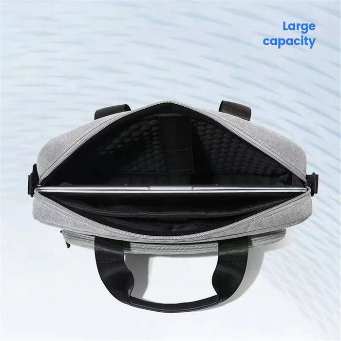 17.3 inch Laptop Sleeve Oxford Cloth+Polyester Handbag Notebook Computer Shoulder Bag Storage Pouch - Light Grey - 6