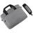 14 inch Laptop Handbag Oxford Cloth+Polyester Storage Pouch Notebook Computer Shoulder Bag - Light Grey - 1