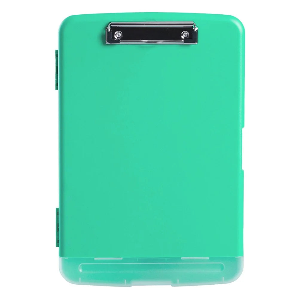 ZANYANG 83301 A4 File PP Organizer Box Writing Board A4 Document Storage Box with Clip and Pen Slot - Mint Green - 1