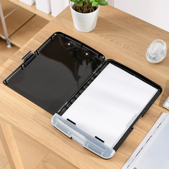 ZANYANG 83301 A4 File PP Organizer Box Writing Board A4 Document Storage Box with Clip and Pen Slot - Mint Green - 2
