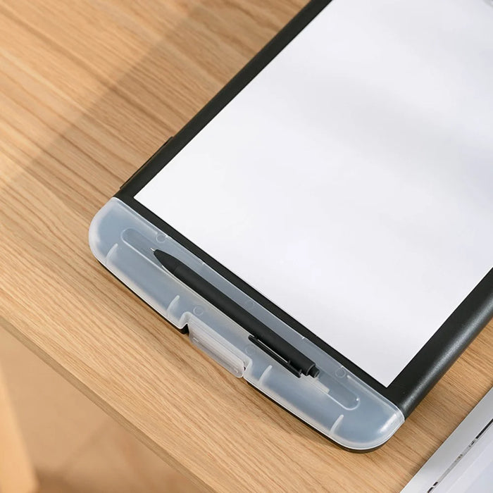 ZANYANG 83301 A4 File PP Organizer Box Writing Board A4 Document Storage Box with Clip and Pen Slot - Mint Green - 4