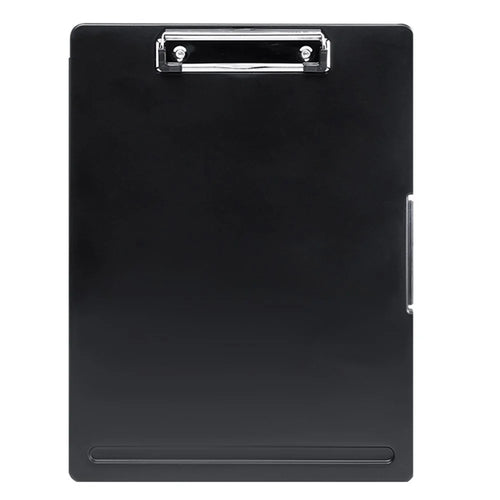 ZANYANG 1233 A4 File Organizer Box PP Case Student Office Document Storage Box with Clip and Pen Slot - Black - 1
