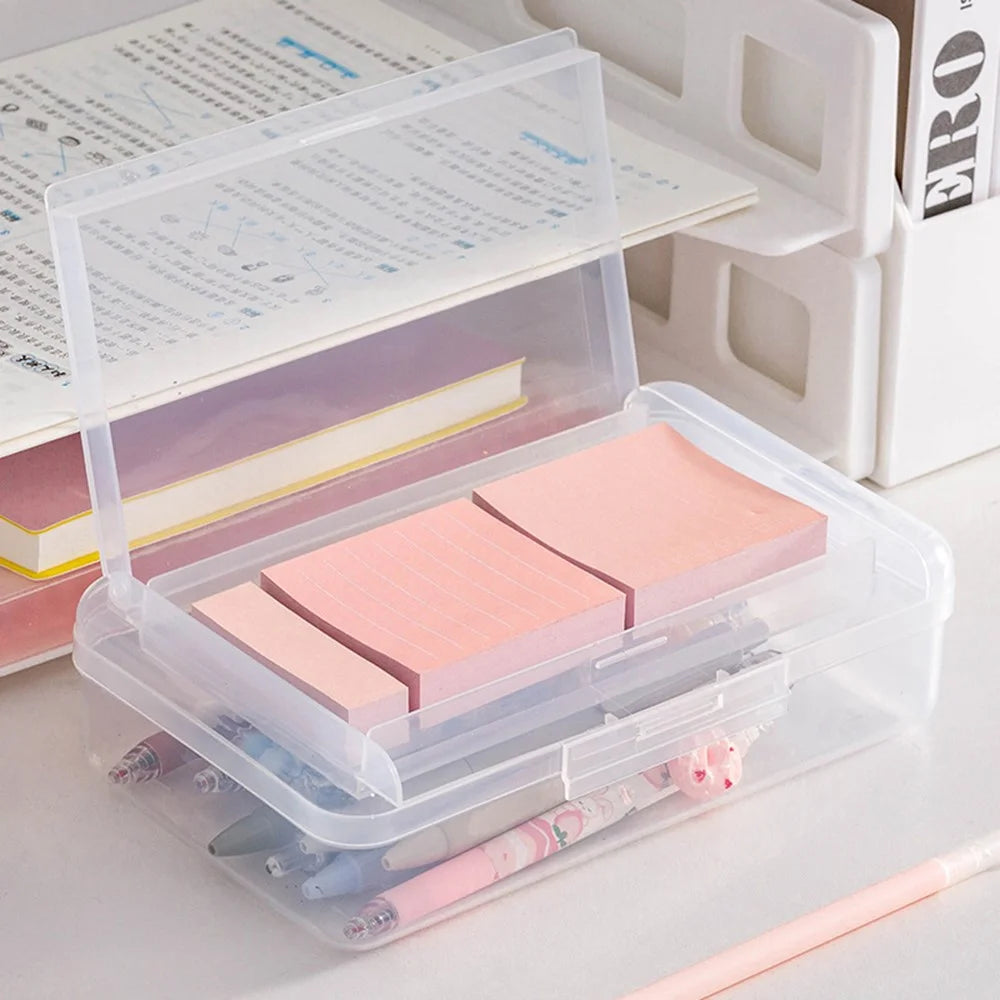 ZANYANG 1249 Transparent Double Layer Large Pencil Case PP Stationery Organizer Box School Supply - 3