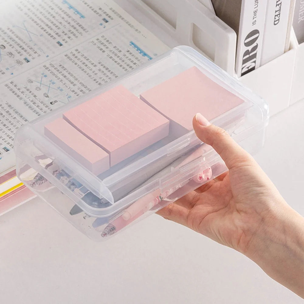 ZANYANG 1249 Transparent Double Layer Large Pencil Case PP Stationery Organizer Box School Supply - 5