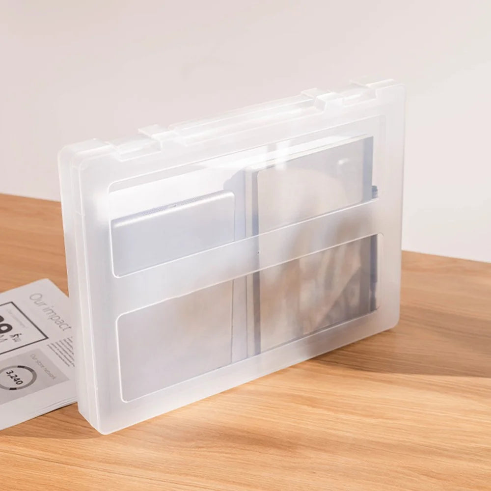 ZANYANG 1149 Transparent A4 File Box Portable Paper Document Case Organizer with Handle - 2