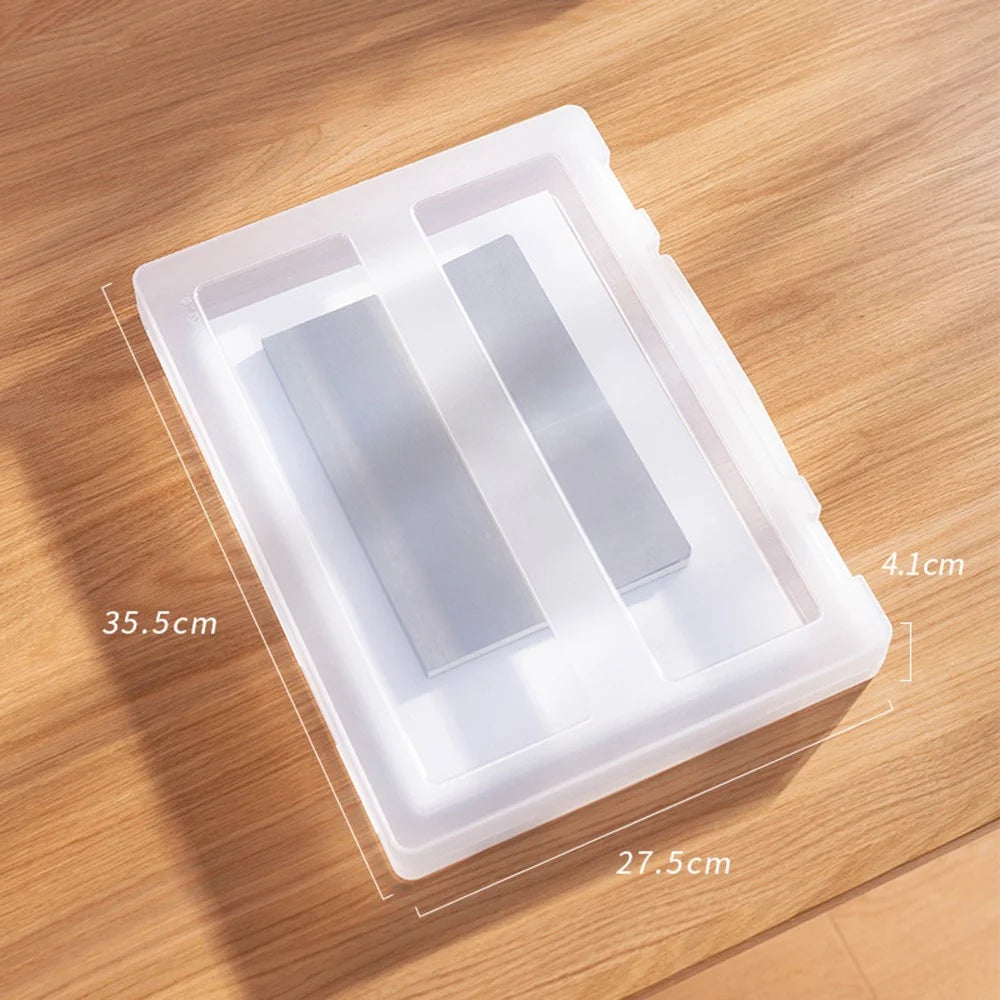 ZANYANG 1149 Transparent A4 File Box Portable Paper Document Case Organizer with Handle - 6