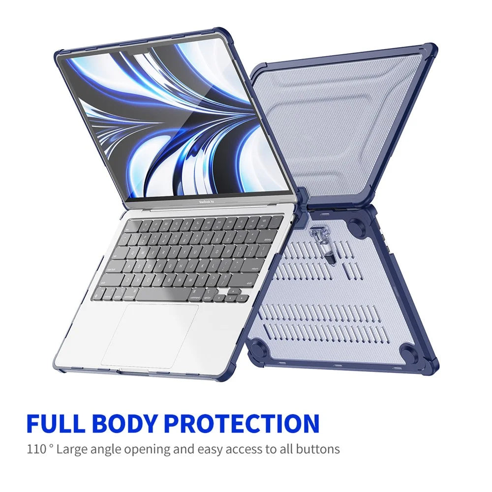 ENKAY HAT PRINCE For MacBook Air 13 inch (2026) A3449 / (2025) A3240 / (2024) A3113 / (2022) A2681 (EU) Hard PC Laptop Case - Dark Blue - 2