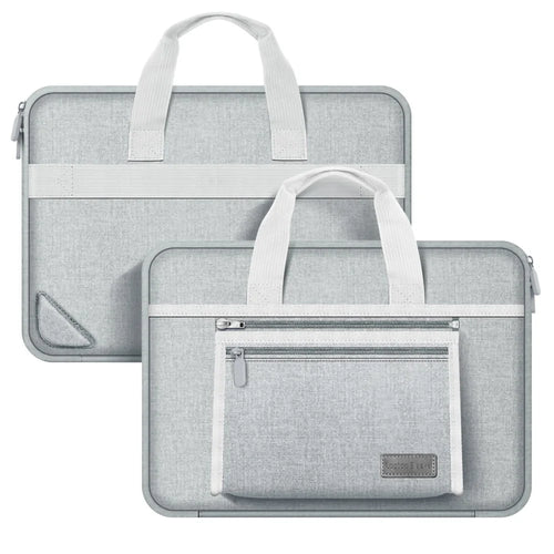14-inch Laptop Bag Scratch Resistant Portable Oxford Cloth Notebook Handbag - Grey - 1
