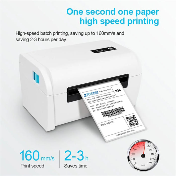 ZJ-9200 Shipping Label Printer High-Speed USB+Bluetooth-compatible Thermal Label Printer - US Plug - 4
