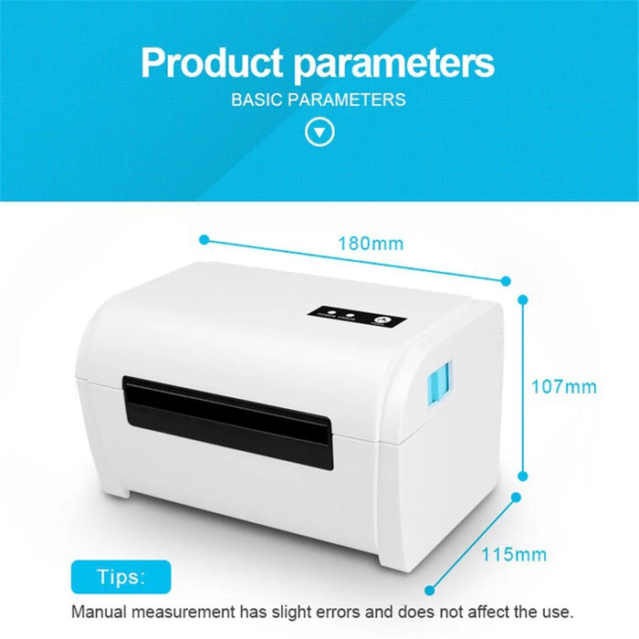 ZJ-9200 Shipping Label Printer High-Speed USB+Bluetooth-compatible Thermal Label Printer - US Plug - 7