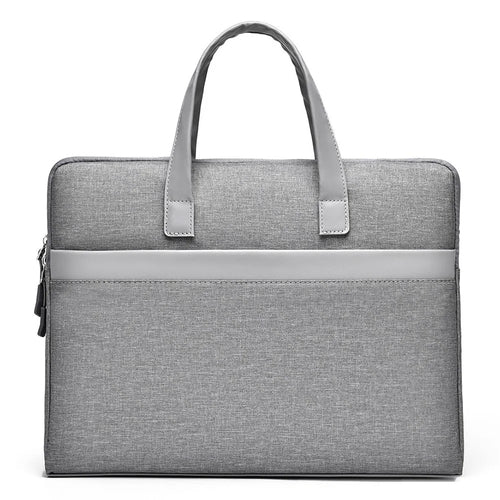 609 14-inch Laptop Handbag Waterproof Oxford Cloth Notebook Storage Bag Carrying Pouch - Grey - 1