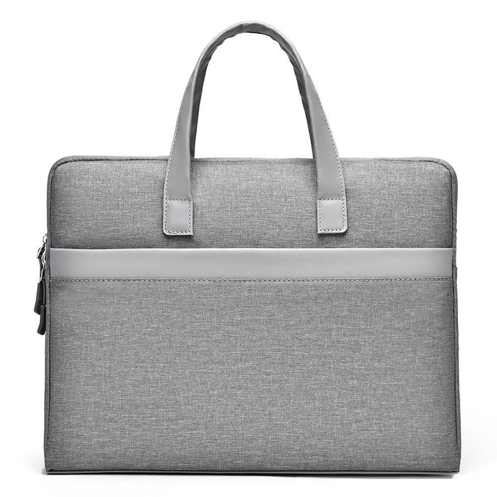 609 14-inch Laptop Handbag Waterproof Oxford Cloth Notebook Storage Bag Carrying Pouch - Grey - 1