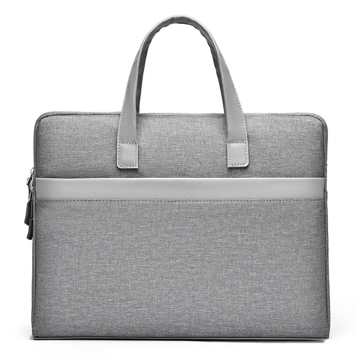 609 14-inch Laptop Handbag Waterproof Oxford Cloth Notebook Storage Bag Carrying Pouch - Grey - 1